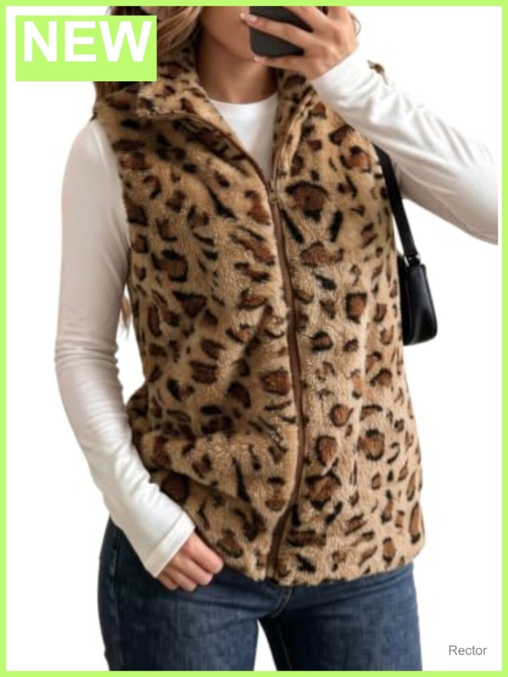 Dokotoo Quilted Puffer Vest Zip Up Sleeveless Jacket Faux Fur Lining